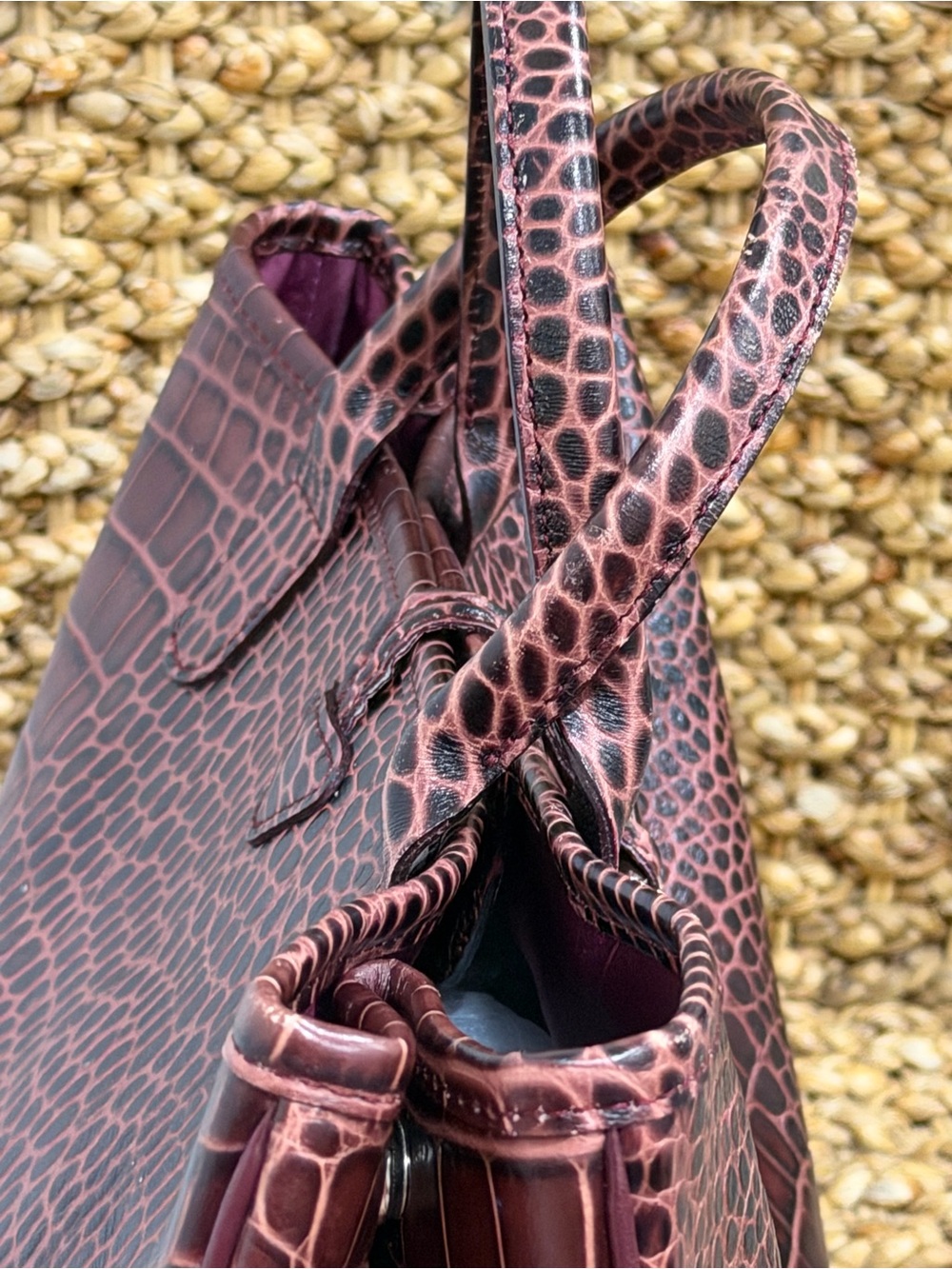 Longchamp Roseau Tote Crocodile-Embossed Leather - Picture 6 of 12